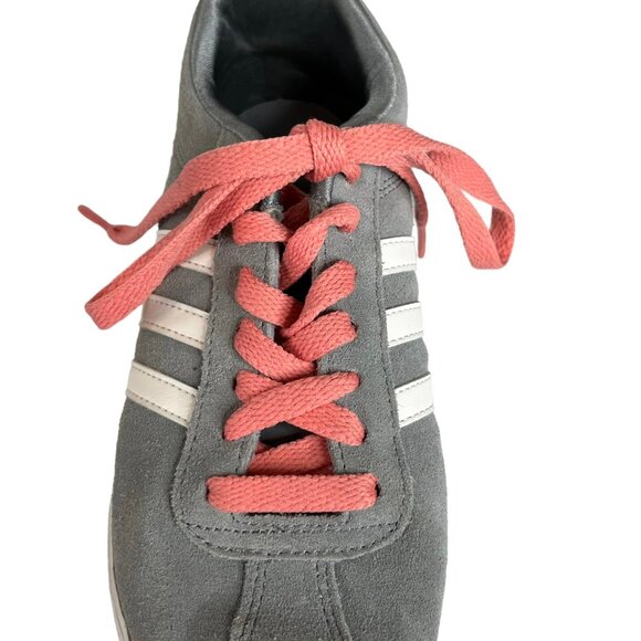 Adidas Sneakers Shoes Womens Size 6.5 Gray Pink Lace Up Neo Label - Picture 7 of 14